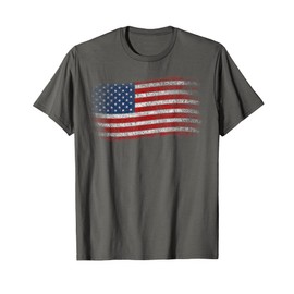American Flag Men Women 4th of July Vintage USA Flag T-Shirt