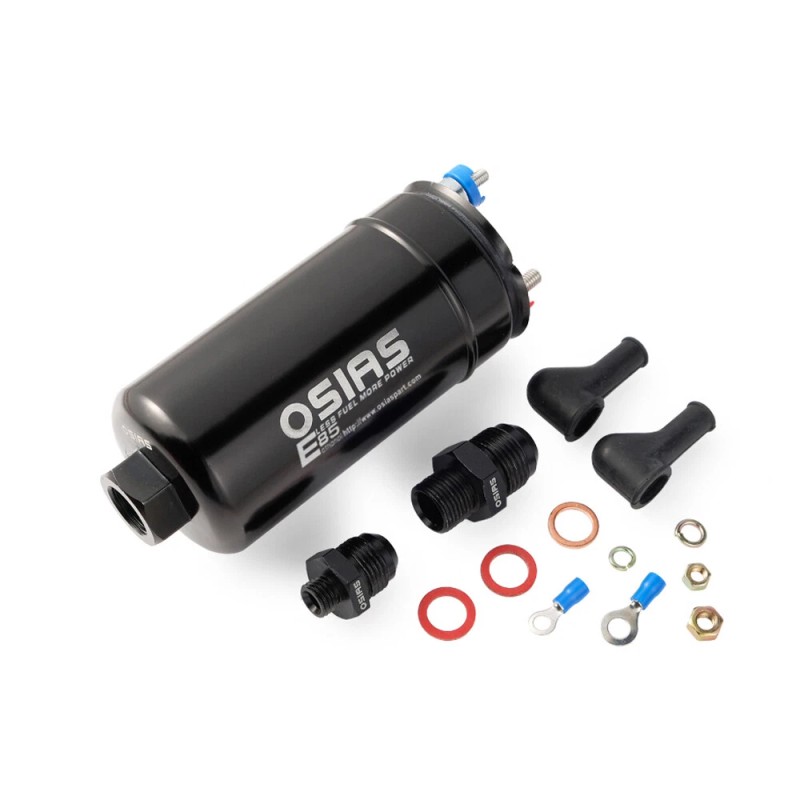 OSIAS 380LPH UNIVERSAL FUEL PUMP w/ BRACKET KIT & FILTER