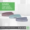 Gaiam Fabric Resistance Bands (3-Pack), Rubber & Polyester Loop Exercise