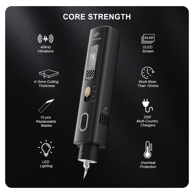 iEWENi Y10 Pro Portable Handheld 35W Ultrasonic Cutter Knife 4
