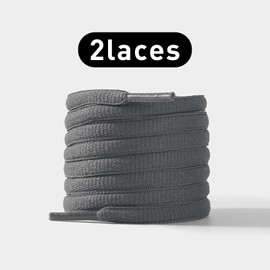 UamGlsob 6mm Oval Shoelaces for Puma Sneakers, 1/4" Thin Classic Shoe Laces Replacement Lace-up Athletic Strings (Dark Gray, 63"/160cm)