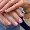 Sxvme Uñas Postizas De Acrílico Transparentes, Cortas, Cuadradas Y Gruesas,