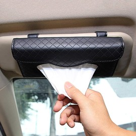 Soporte de pañuelos para Coche, Soporte de pañuelos para Visera de Coche, Funda de Tela de Piel sintética para pañuelos, para Asiento Trasero de Coche/camión
