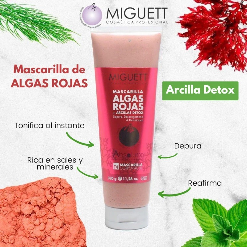 Mascarilla Corporal Algas Rojas + Arcillas Detox Miguett