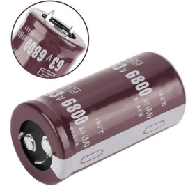 63V 6800uF Capacitors 25 × 50mm Electrolytic Capacitor Kit for Circuit Control 2Pcs