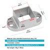 10 Pack 1-1/2" x 1-1/2" Square Post Flange Base, Aluminum