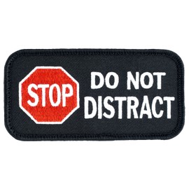 Stop Do Not Distract - Service Dog Embroidered Patch - 4" x 2" (Hook Fastener)