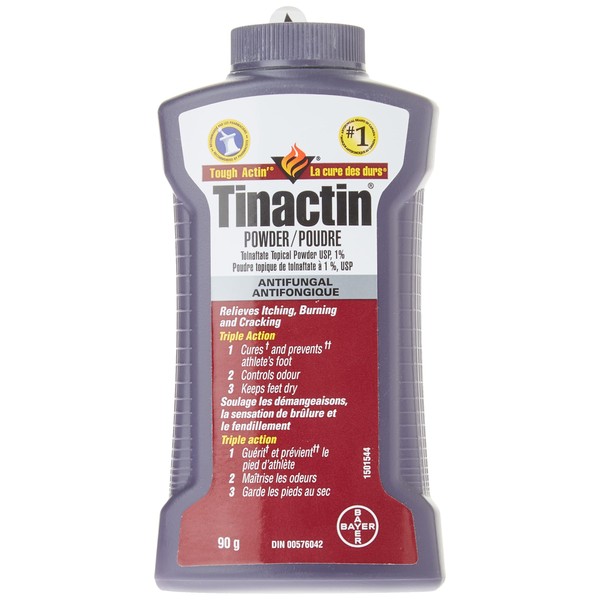 Tinactin Foot Powder Antifungal And Odour Eliminator - Antifungal Powder For Athletes Foot Treatment, Tolnaftate Medicated Foot Powder - Keeps Feet Dry, Relieves Itching, Burning And Cracking - 90g