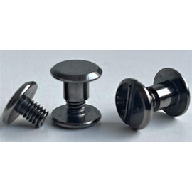 Q-tools® Book Screws / Screw Rivets | Book Screws 5 mm | Pack of 20 | Chicago Screws / Belt Screws / Decorative Rivets / Leather Rivets for Leather Processing