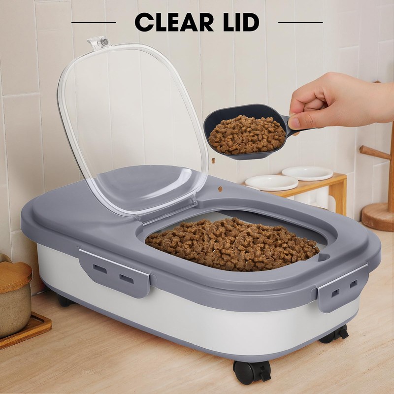 Dog Food Container, 20~23 lbs Collapsible Dog Food Storage Container,