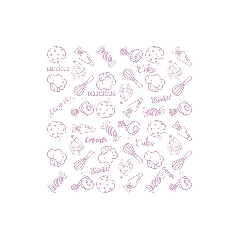 100 Hojas de Papel Grado Alimenticio Medida 30X30 cm Diseño