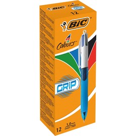 BiC 4 Colour Grip Medium Ballpoint Pen (Box of 12)