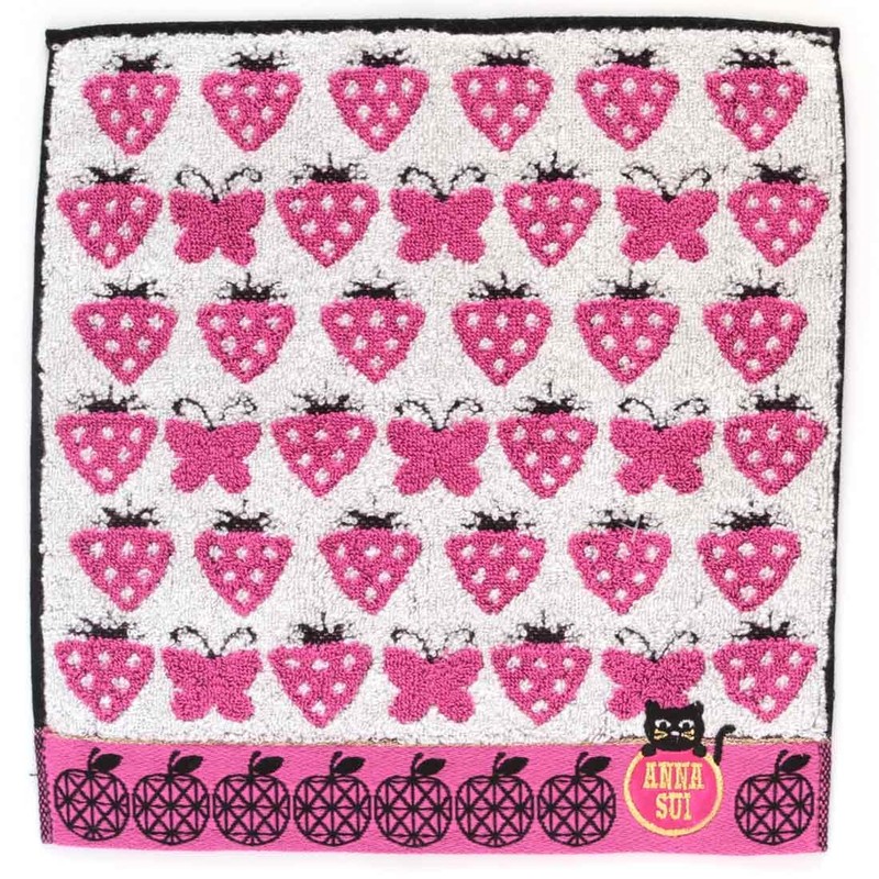ANNA SUI 109482-0012-01 Towel Handkerchief, Fruit (Pink)