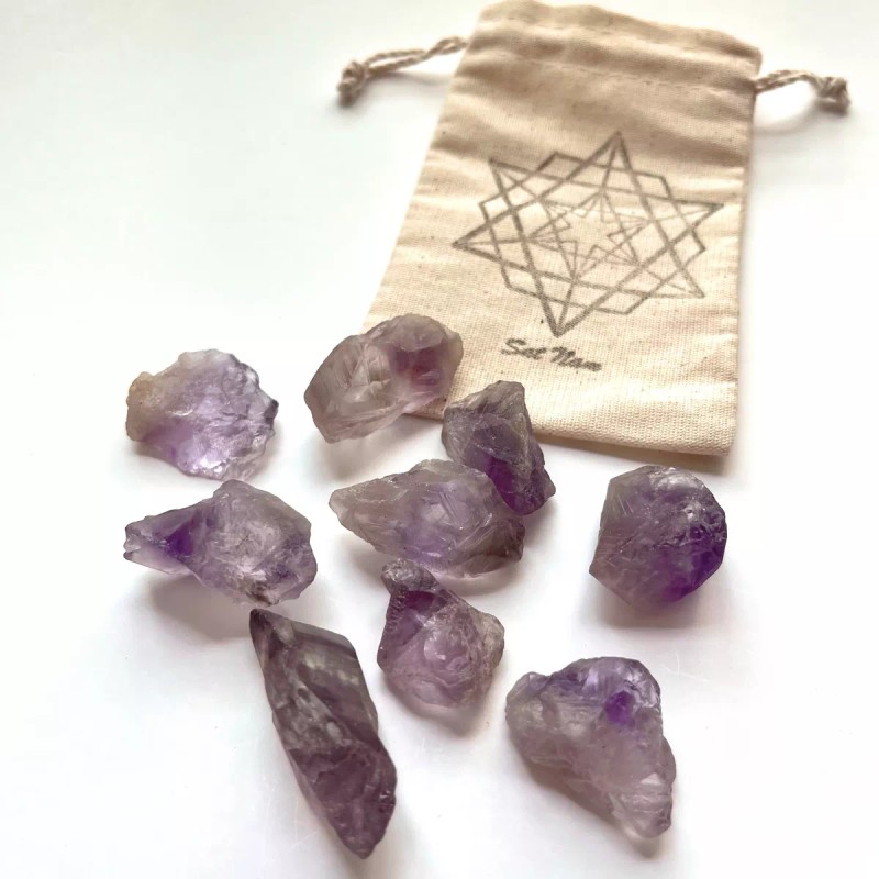Satnam Kit De 9 Puntas De Amatista Importadas De Namibia