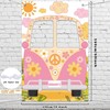 U-Vathing Hippie Bus Photo Prop Groovy Party Decorations, Fabric Two