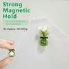 Magclingzy Mini Vase Magnets for Fridge,6 Pcs Cute Glass Magnetic