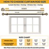 Bronze Curtain Rods for Windows 48 to 84 Inch, USFOOK