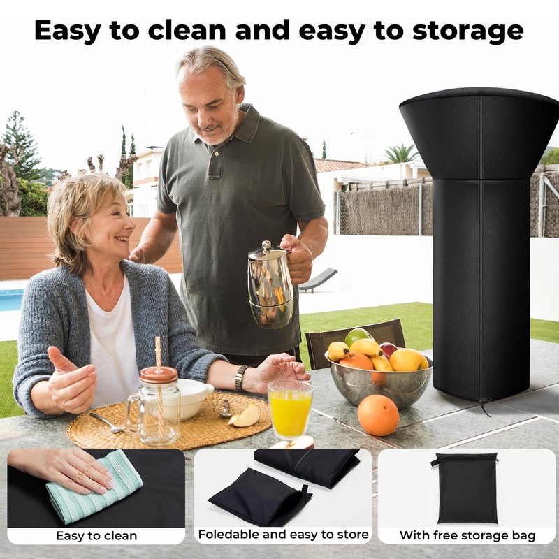 Tabletop Heater Cover, Heavy-duty and Weather-resistant Oxford Fabric, Waterproof ,