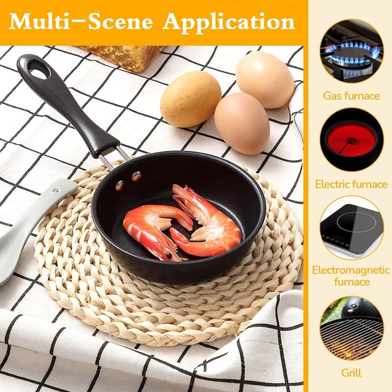 Sonhomay Egg Frying Pan, 4.7/6.3 Inch Single Egg Durable Small