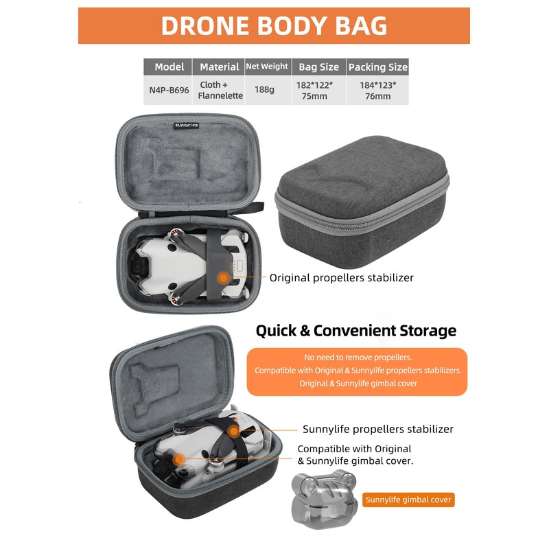 MotuTech Storage Bag for DJI Mini 4 Pro Drone Protection
