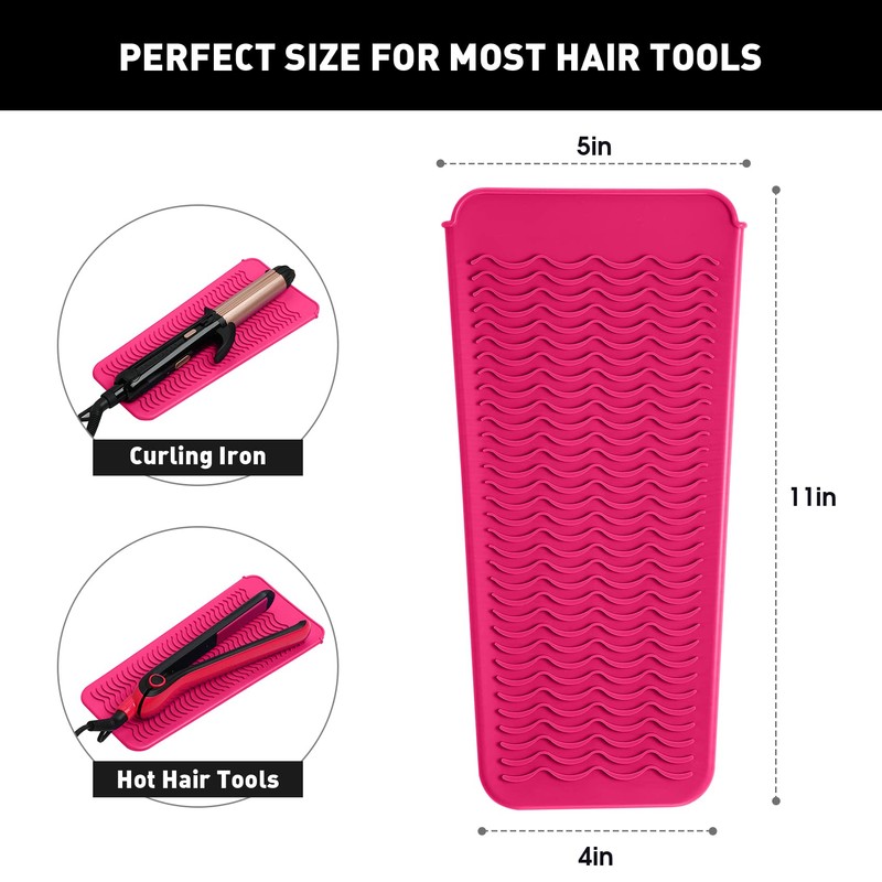 ZAXOP Resistant Silicone Mat Pouch for Flat Iron, Curling Iron,Hot