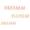 Medium Almond Press on Nails French Tip Fake Nails Cute