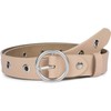 styleBREAKER 03010103 Women's Leather Belt with Rivets and Shiny Surface,