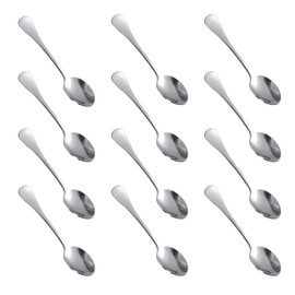 12pcs Stainless Steel Tiny Seasoning Spoons, 9cm Small Condiment Scoops