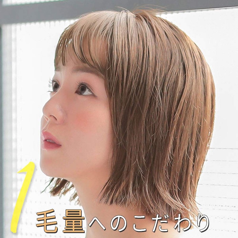 AQUADOLL wgt802SBR Wig, Bangs Wig, See-Through, Natural Bangs, Arrangement, Point