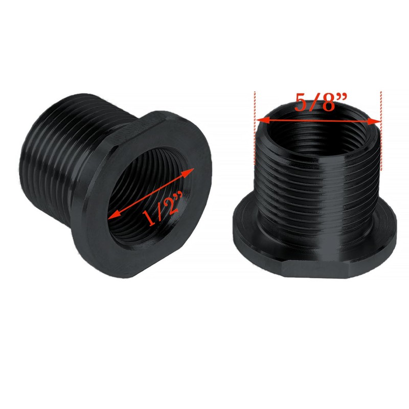 1/2x28 Convert to 5/8x24 with Crush Washer Thread Adapter Alloy