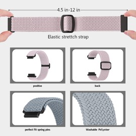Ecogbd 16 mm 18 mm 20 mm 22 mm Elastic Nylon Replacement Strap, Quick Release Strap, Soft Adjustable Breathable Sports Bands, Watch Straps for Men and Women, Nylon