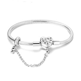 Hapour 925 Sterling Silver Charm Bracelet for Women, Butterfly, Heart, Moon and Star, Best Friend Charms, Snake Chain, Charm Bracelet with 5A Cubic Zirconia, Sterling Silver, Cubic Zirconia