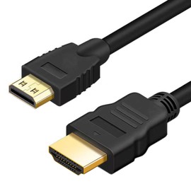 Mini HDMI Cable 1.5m Mini hdmi 4K 60Hz mini hdmi to hdmi bi-directional transmission (Type A Male to Mini Type C Male) (Black)
