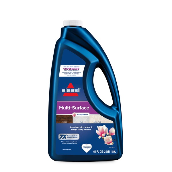 BISSELL MultiSurface Floor Cleaning Formula-Crosswave and Spinwave (64 oz), 17891,