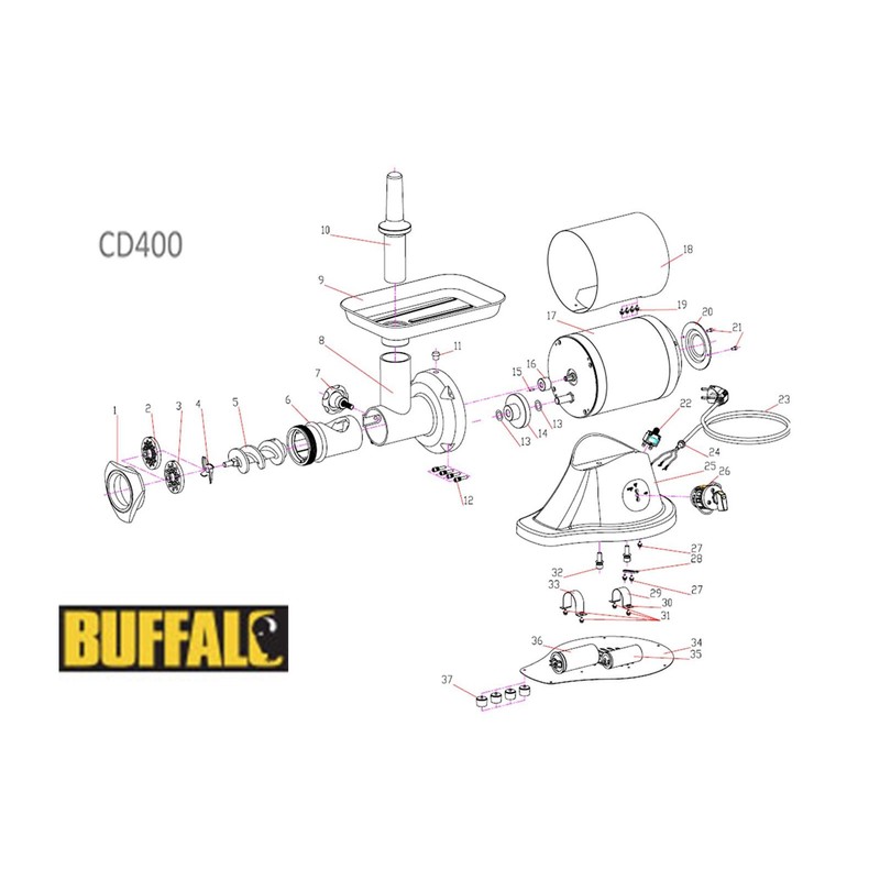 Buffalo Cutting Blade Stainless Steel for Grinder CD400 Mincer 72mm