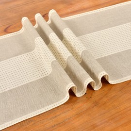 Wracra - Camino de mesa de lino de 90 pulgadas de largo para decoración de mesa de comedor, boda, fiesta y decoración de cambiador (café claro, 90 pulgadas)