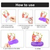 9 Pieces Easter Honeycomb Centerpieces Table Decor, Cute Bunny Chick