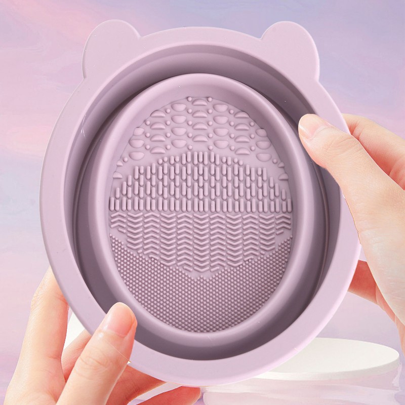 5pcs Makeup Brush Cleaning Solution Bowl Kit Residue Removal Powder