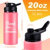 meekoo 12 Pcs Appreciation Gifts Aluminum Bulk Water Bottles Thank