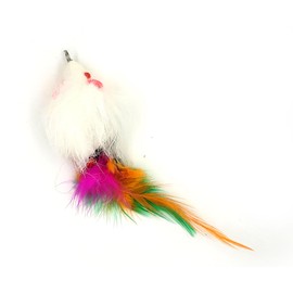 Kats'N Us Cat Wand Refill - Real Rabbit Fur Mouse with Feather Tail