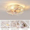 Youroke Ceiling Fan with Light and Remote, Modern Flush Mount