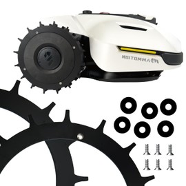 ROBO CLAWS Spikes for MAMMOTION YUKA 1500/2000 - Premium Black Line - Black Coated - Stainless Steel - Countersunk Screws - Traction Improvement - 8 x Screws & Spacers (Black)