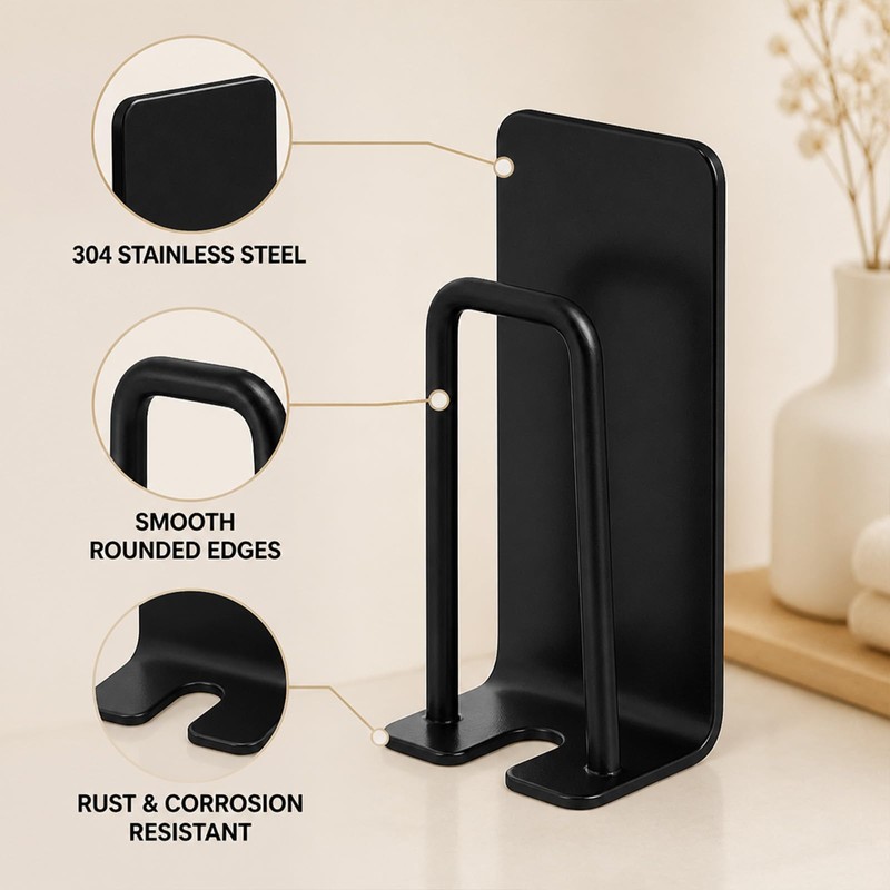 Bathroom Organizer Set - Towel Stand - Toothbrush Holder -