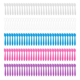 300 Pack MINI Makeup Spatulas, Reusable Cream Tip Spatulas Frosted Cosmetic Spatulas Scoops by Accmor