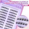 Natural Lash Clusters Wispy Cluster Eyelash Extensions 114Pcs Cluster Lash