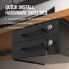 COREMINDED Under Desk Drawer Slide-Out – Lockable Metal Storage Drawers