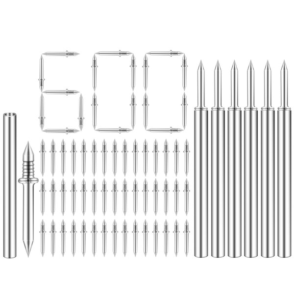 600 Pcs Krttwwx Double-Head Skirting Thread Seamless Nail, Double-Headed Nails,