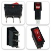 Miayaya Zing Ear ZE-235L Rocker Switch Red Illuminated 16A 125VAC