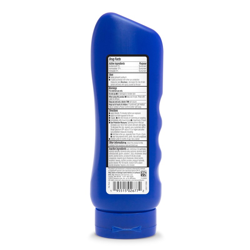 Solimo Sunscreen Lotion, No Octinoxate/Oxybenzone, Unscented, 8 fl oz, 6-Pack