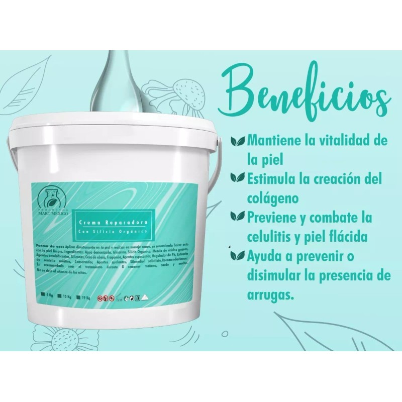 Productos Mart Mexico Crema Reparadora Con Silicio Orgánico (4 Kilos)